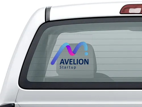 Clear truck window decal material.