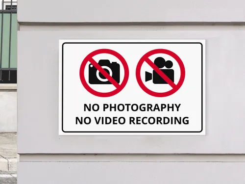 Standard PVC sign with a bold design, used for regulatory or safety messaging, ideal for compliance in public or workplace environments