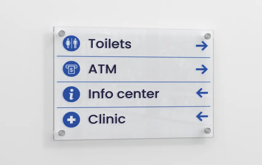 Acrylic Wayfinding Sign