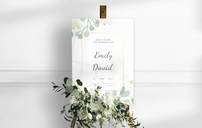Acrylic Wedding Sign