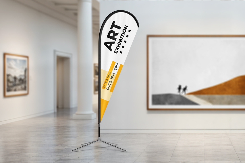 Art Exhibition Teardrop Flag