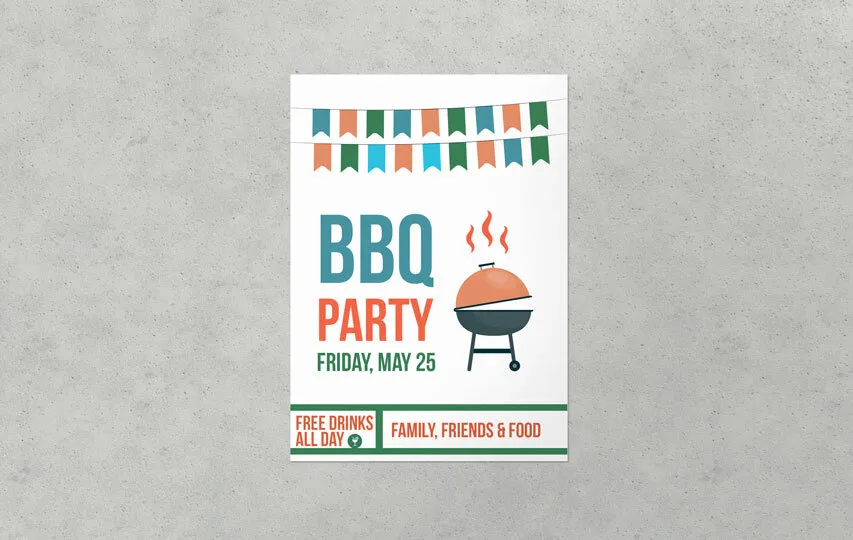 Barbeque Party Styrene Sign