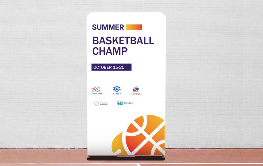 Basketball Champ Tension Fabric Stand