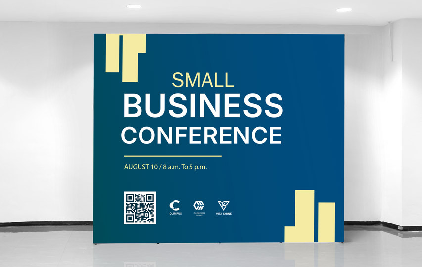 Business Conference Pop Up Banner