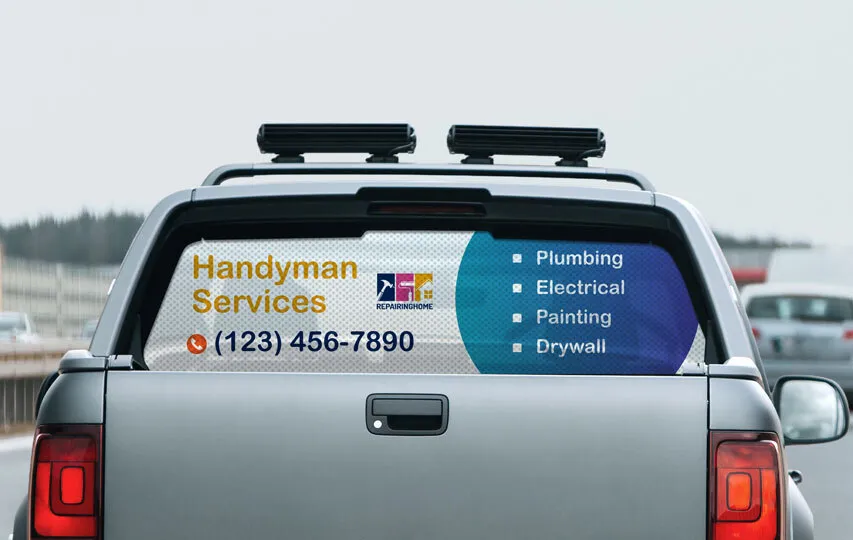 Business Truck Window Decals