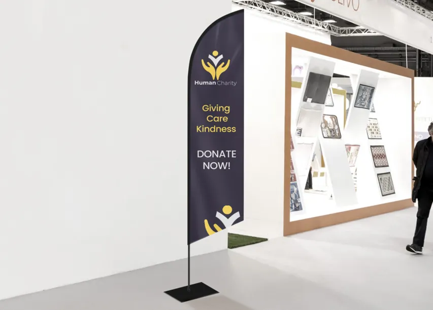 Charity Donation Feather Flag