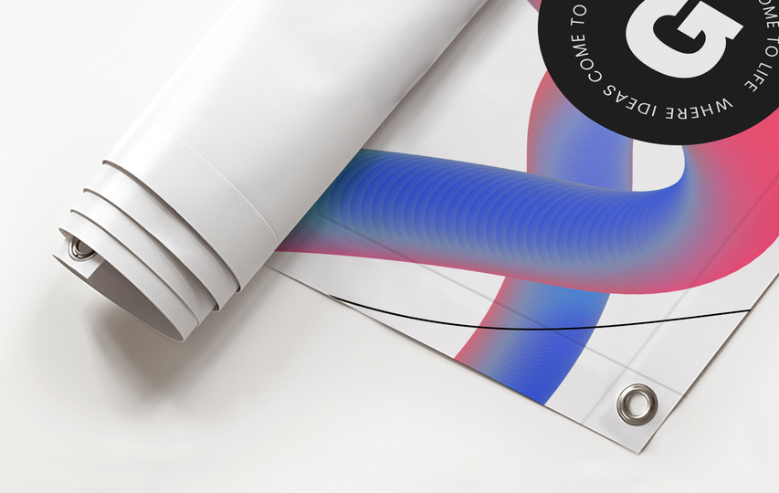 Close Up Material X Banner