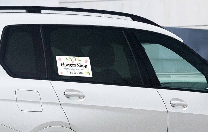 Flowers Shop Car Window Decal
