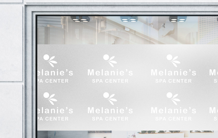 Frosted Spa Window Decals