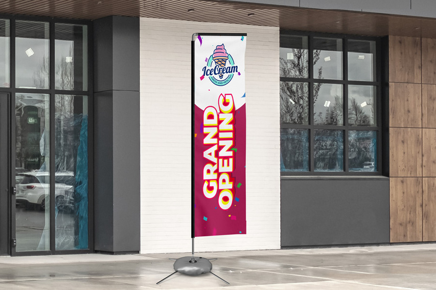 Grand Opening Rectangle Flags