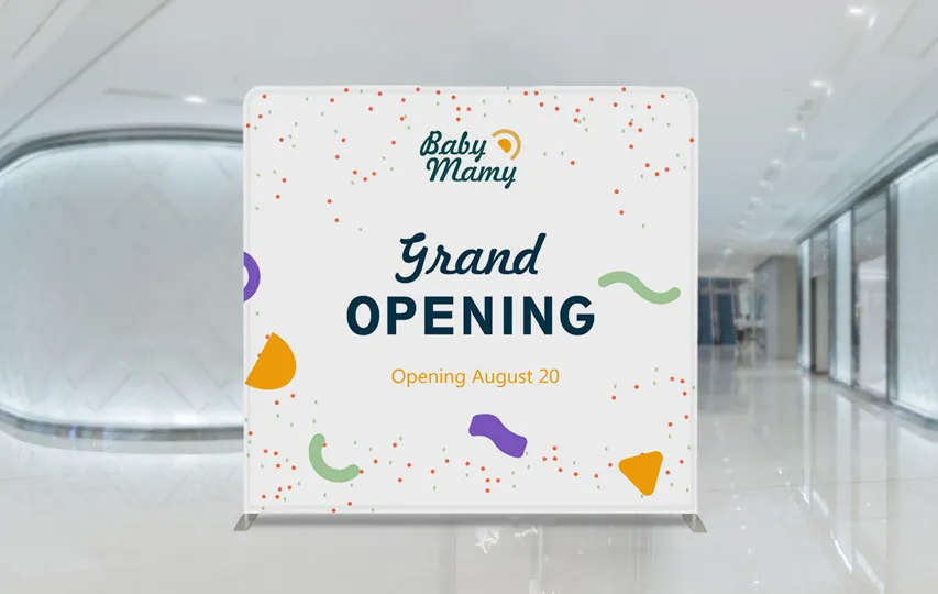 Grand Opening Tension Fabric Backdrop