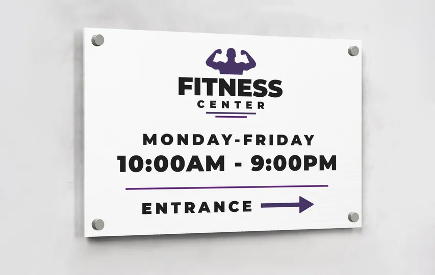 Gym Aluminum Sign