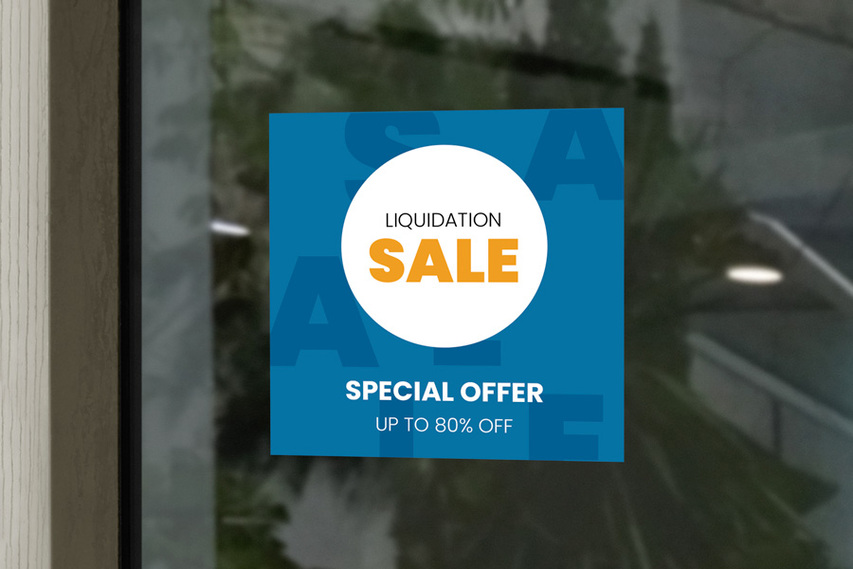 Liquidation Sale Window Clings