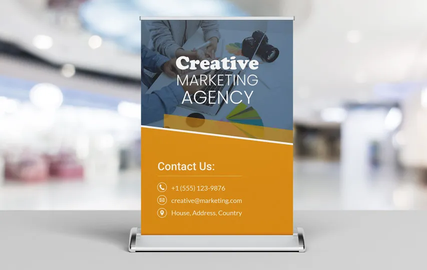 Marketing Agency Tabletop Retractable Banner