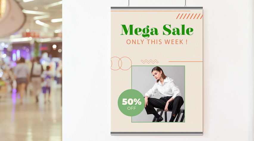 Mega Sale Snap Hanging Poster