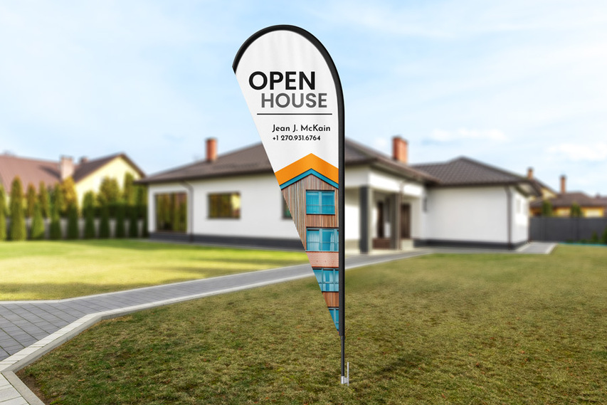 Open House Teardrop Flag