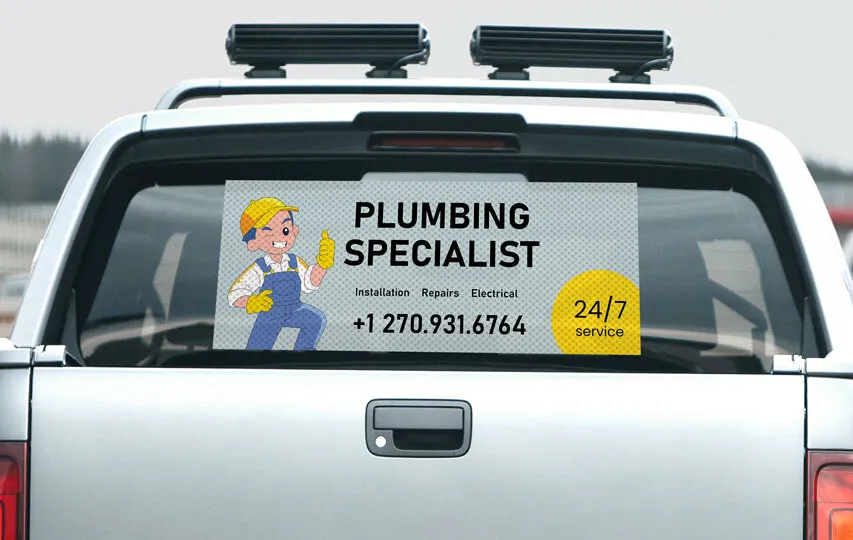 Plumbing Services Custom Truck Decal