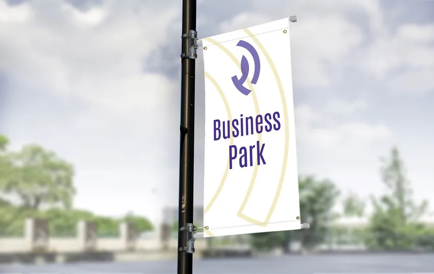 Pole Banner Purple Business Park