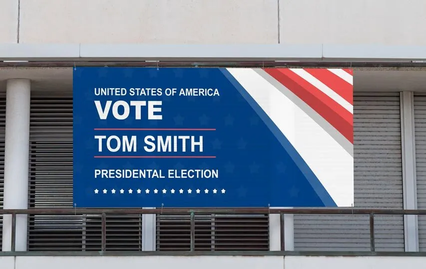 Political mesh banners