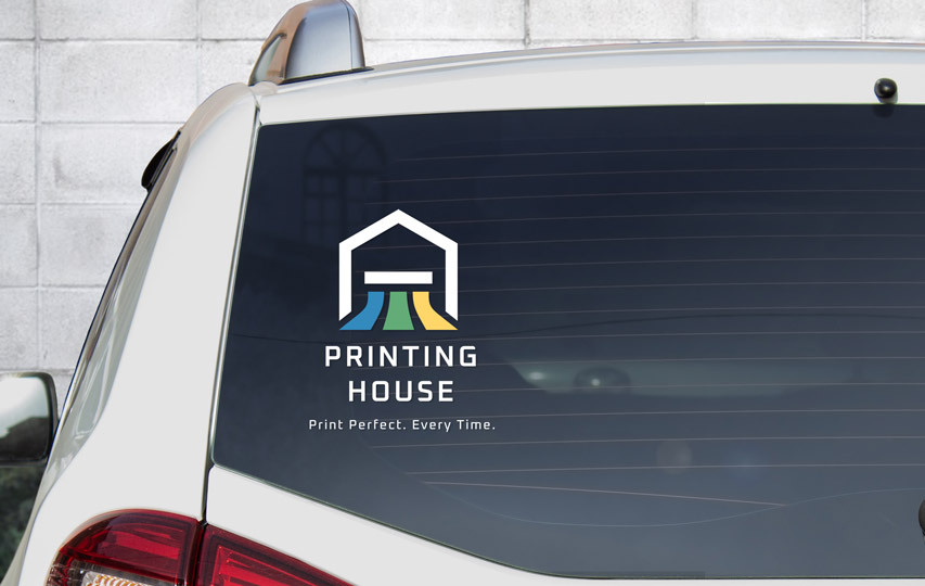 Printing House Car Window Decal