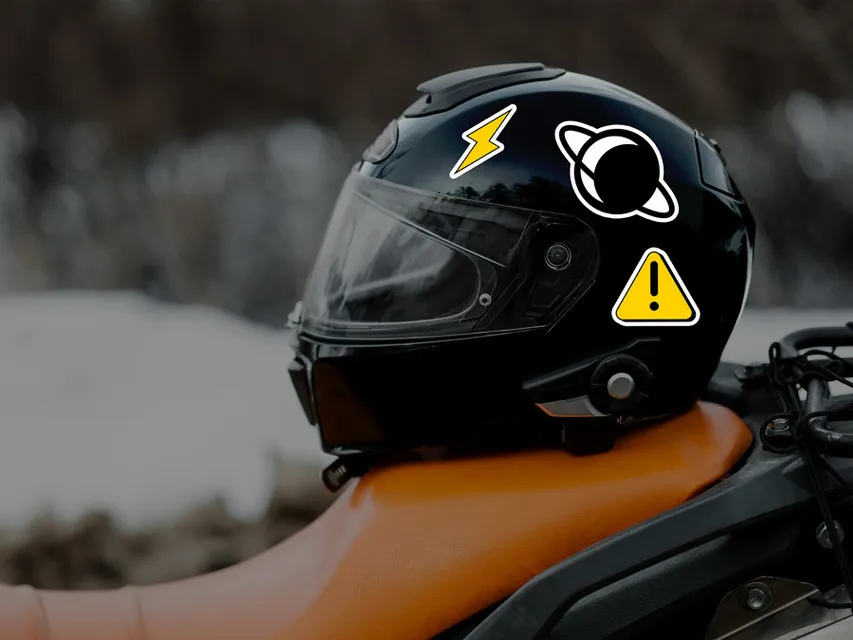 Reflective Decals On The Helmet
