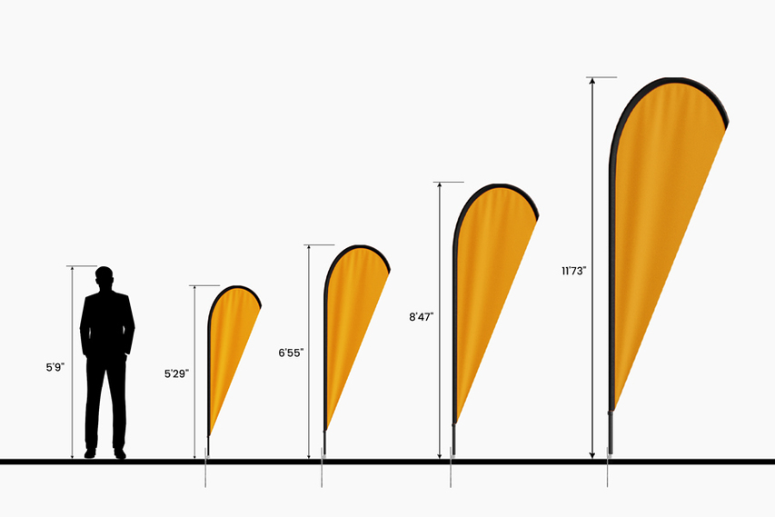 Sizes Of Teardrop Flags