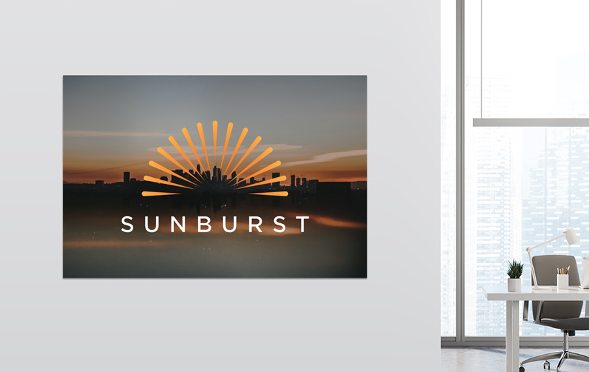 Sunburst Office Metal Photo Print