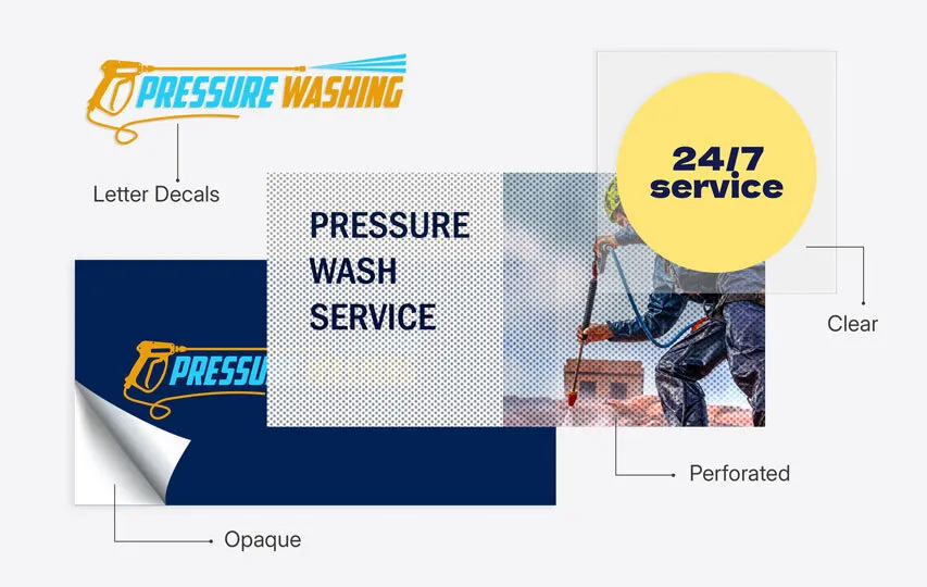 Truck Window Decals Material