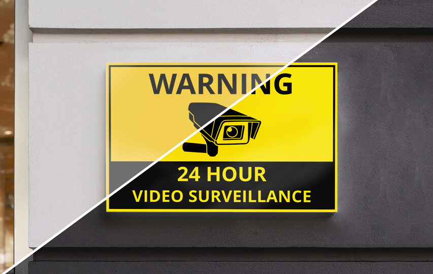Video Surveillance Reflective Aluminum Sign