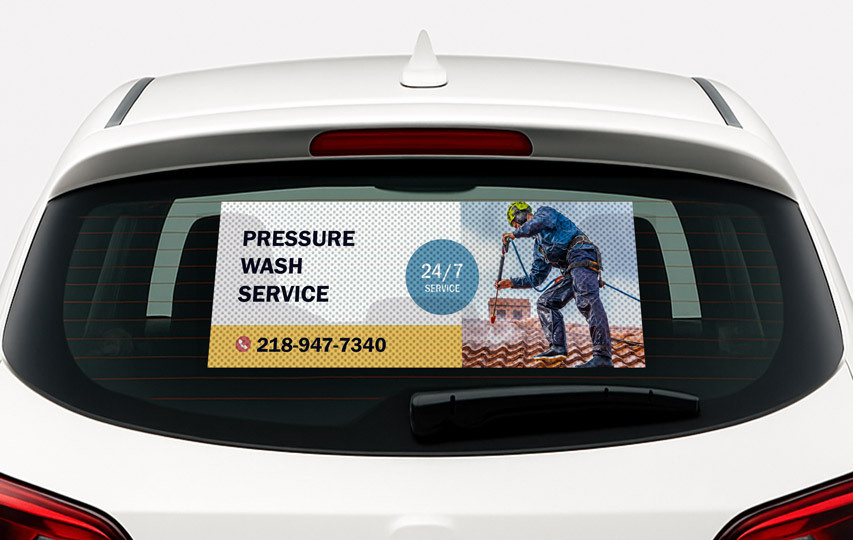 Wash Service Car Window Decal