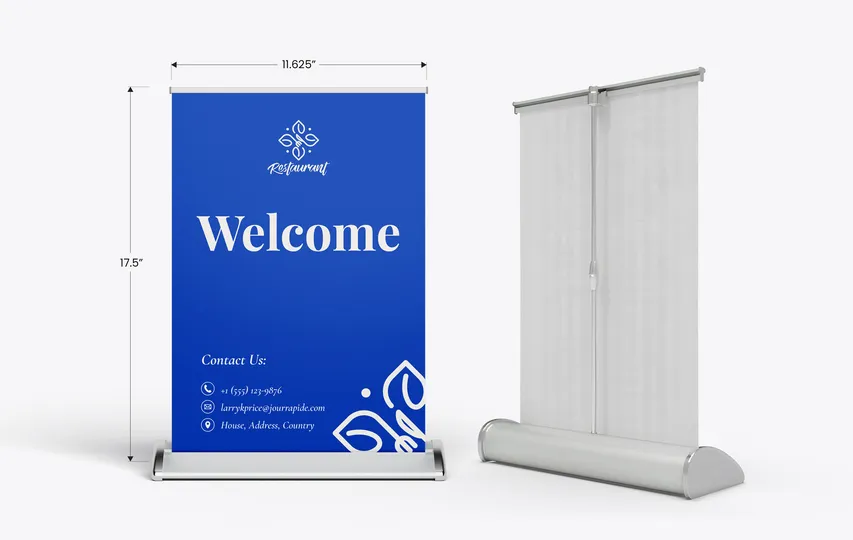 Welcoming Tabletop Retractable Banner Features